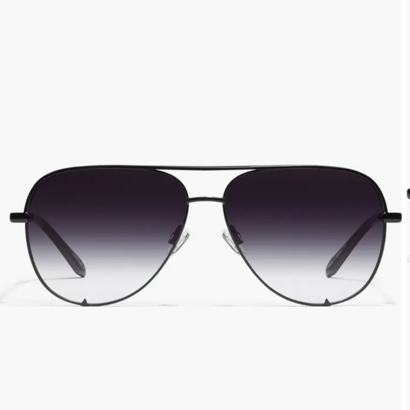Quay Australia Black Aviator Sunglasses